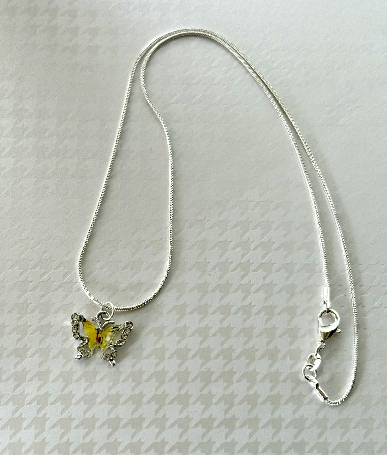 Sterling Silver Button Necklace 