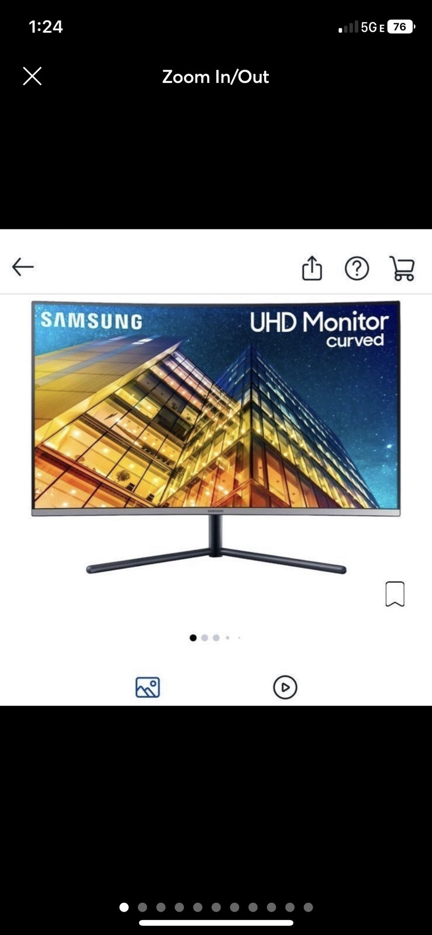 Samsung 31.5” Curved 4k Monitor