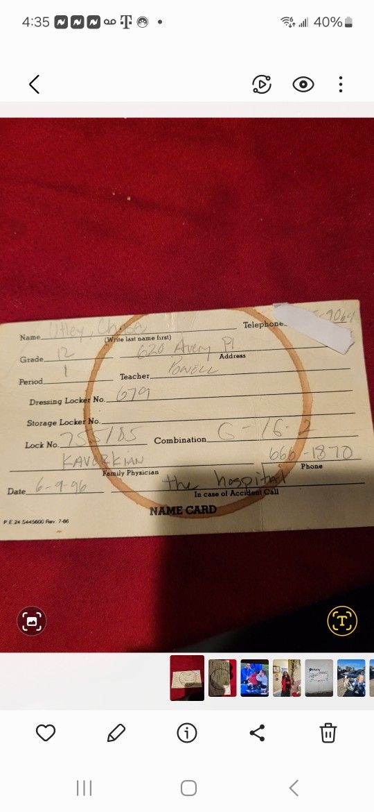 Chase Utley authentic high school card