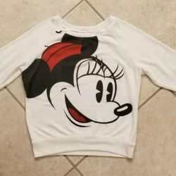 Women's Disney Minnie Mouse Sweater Size S White
