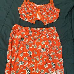 Flowery Orange Set