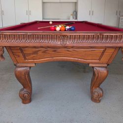 Pool Table 8ft ( Free Delivery & Set Up & New Color Felt Of Your Choice