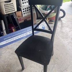 4 Black Dining Chairs 