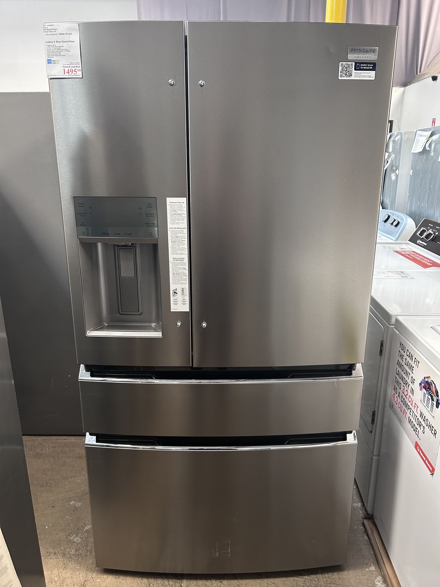 New! Frigidaire Gallery 4 Door French Door 