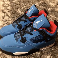 Custom Dark Blue Air Jordan 4 Basketball Shoes