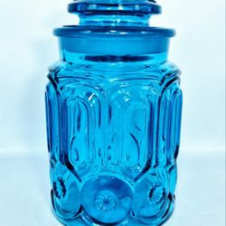 Large L.E. Smith glass canister