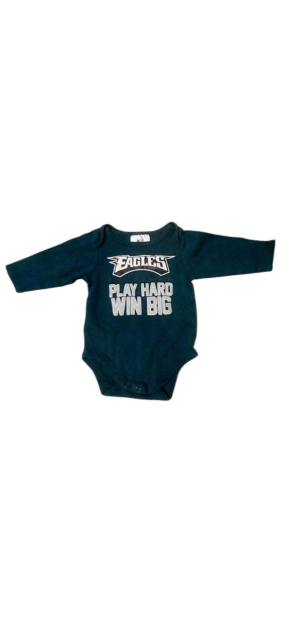 NFL Philadelphia Eagles One Piece Bodysuit Shirt Baby Size 3-6 Month Long Sleeve