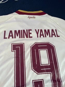 Lamine Yamal Barcelona Jersey #19 – White – Size XL