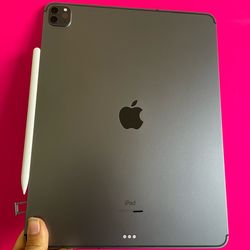 512GB Apple IPad Pro 12.9” 5th Generation ( M1 chip /2021) WiFi + cellular (5G/Unlocked) with keyboard, pen &  Accessories