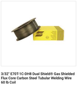 Tubular Welding Wire, 60 lb Coil. 3/32 E70T-1C-DH8 Dual Shield® Gas Shielded Flux Core Carbon Steel