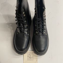 Toro Goodyear Leather Steel Toe Men/Women Boots NEW Black Size 9 1/2