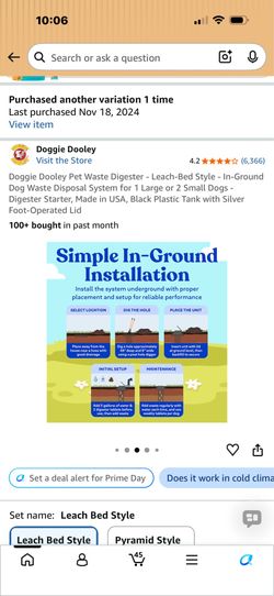 Underground dog waste disposal.