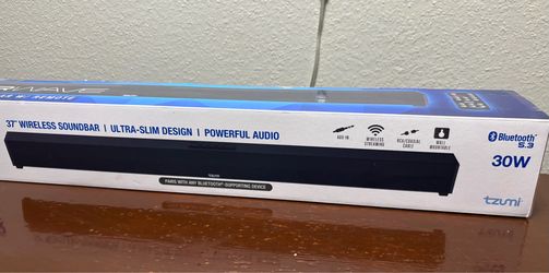 Tzumi ClearWave 37” Bluetooth Soundbar, Brand New In Box