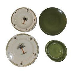 Gibson Palm Tree Dinnerware Set - 17 Pieces Included