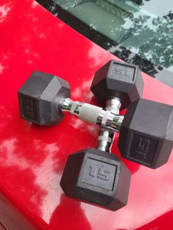 2  15 lb Dumbbells