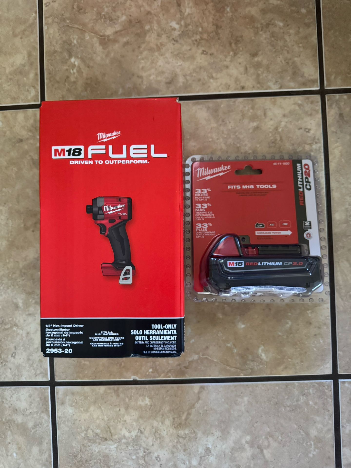 Milwaukee 1/4 Hex Impact Driver / Battery