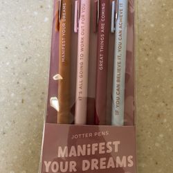 4 Pack Manifest Your Dreams Pens