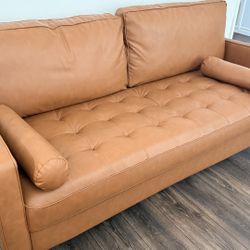 Pleather Midcentury Couch