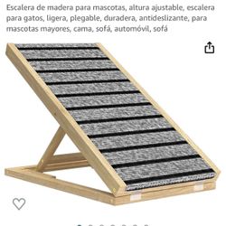 Wooden ladder for pets, adjustable height, e...