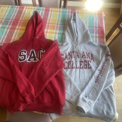 SANTA ANA COLLEGE HOODIES SWEAT SHIRTS SIZE MEDIUM. LIKE NEW. $20 EACH OR TAKE BOTH FOR $30