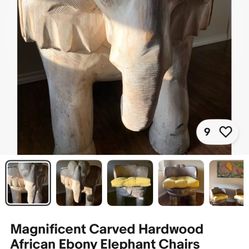 Rare Vintage Antique Elephant Chair 
