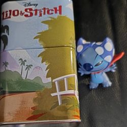 Disney Stitch Figure & Tin Hot Topic Exclusive 