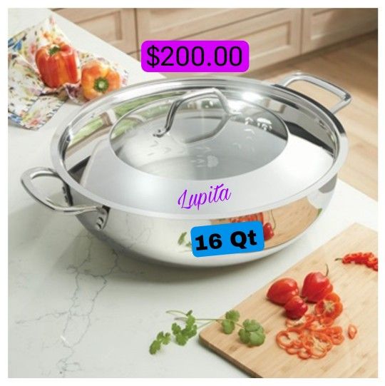 Princess House ACERO INOXIDABLE PRINCESS HERITAGE®Cacerola honda de 16 qt. Clásica 5846