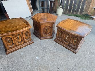 3 piece matching side end tables