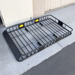 New) $145 Universal Roof Rack Cargo Basket 64x39x6” Max 150Lbs