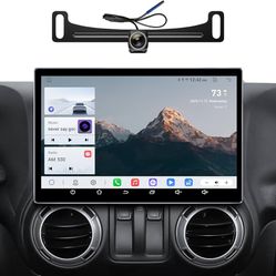 11.5''Car Radio for Jeep Wrangler JK Head Unit Dodge Ram 1500 Radio with Wireless CarPlay & Android Auto/Android 13 /5G WiFi/TouchScreen/FM/AM/4GB RAM