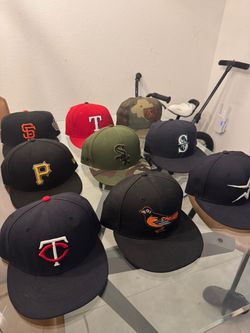 MLB New Era Fitted Hats Lot of 9 Size 7 1/4