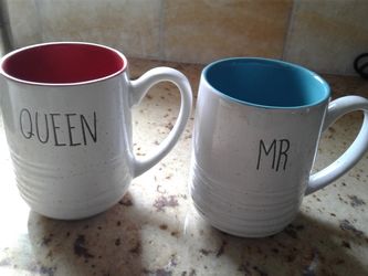 His and hers mugs mister and queen cups