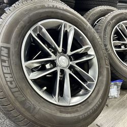 (4) SET LEXUS GX460 WHEELS TIRES SENSORS 18" RIMS F-SPORT PTR56-60120 MICHELIN 265/60R18 90-95%