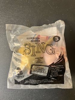 2016 SING MCDONALDS HAPPY MEAL TOY - GUNTER #3 SEALED
