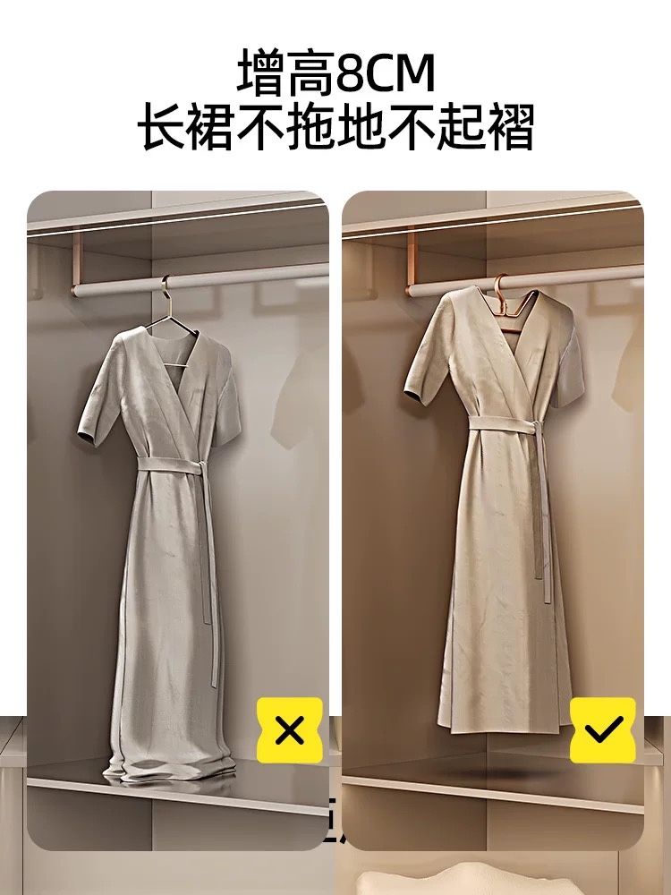 20 Pack Upgraded Short Neck Vertical Space Saver Hangers, 360 Degree Swivel Hooks