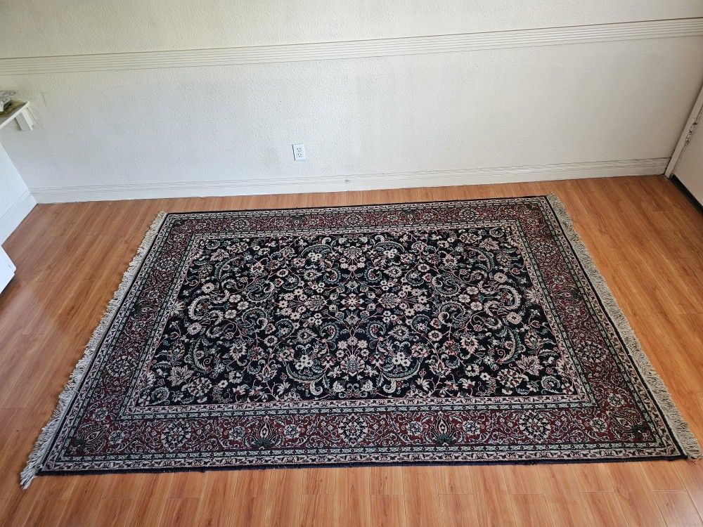 Vintage Woolmark Yun Damagasi Turkish Wool Rug (Comes with a free can of Carpet Cleaner & Deodorizer, 12-oz.)