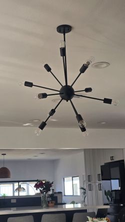 Black Sputnik Chandelier 12-Light