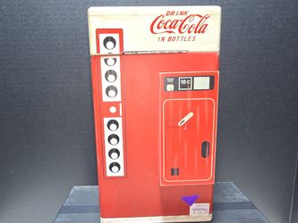 Three Coca Cola Wooden Coca Cola Banks With Locks And Keys Designed After A Vintage Vending Machine