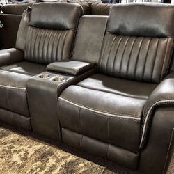 AP🎉 Enzo Dual Reclining Sofa and Loveseat - Gray// Fast Delivery - Financing 