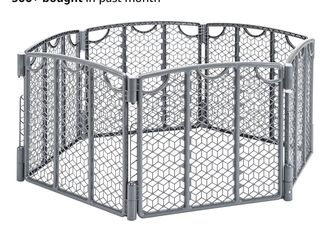 Evenflo Versatile Play Space Adjustable Play Area, 6-Panel (Cool Gray)