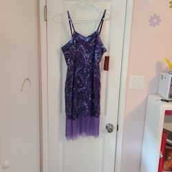 Purple Sequined Dress