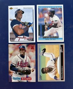 1990 Upper Deck & Score DEION SANDERS Yankees Baseball & Football Rookie  Cards