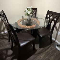 Glass Dining Table Set