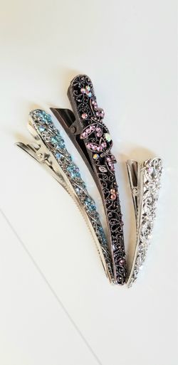 Set Of 3 Hair Clips (Two 5" And One 3.5") New!