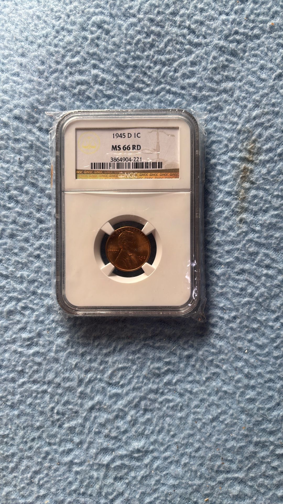 1945d Wheat Cent Ms66