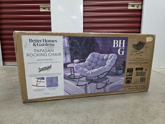 Better Homes & Gardens Papasan Rocking Chair – Gray Outdoor Patio Rocker