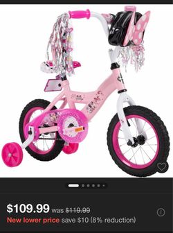 Huffy Disney Minnie Mouse Kids Bike with Training Wheels