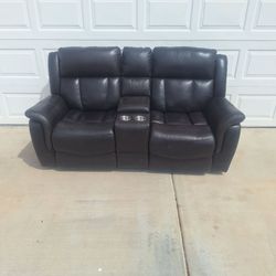 Reclining Modular Loveseat with Console