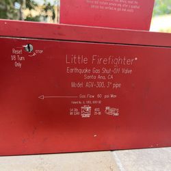 Little Fire Fighter 3” Commercial Earthquake Emergency Valve