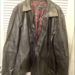 4XL Leather Bomber Jacket